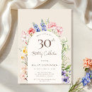 Search for floral 30th birthday invitations Wildflower