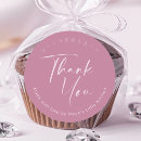 Search for pink rose thank you stickers Simple