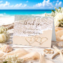Search for tropical wedding thank you cards Hearts in the sand