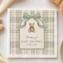 Search for green and white checkered napkins We can bearly wait