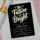 Search for sophisticated graduation invitations Black and gold