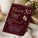 Search for marriage anniversary invitations Gold foil