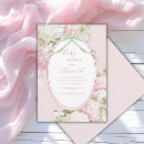 Search for pink and white baby shower invitations Elegant