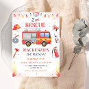 Search for rescuing invitations Fire truck party