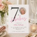Search for seventy and fabulous invitations Fun modern script