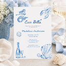 Search for coastal bridal shower invitations Mediterranean