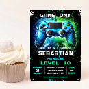 Search for gamer party invitations Neon gaming party