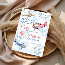 Search for vintage airplane birthday invitations Adventure awaits