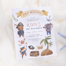 Search for pirate 4x5 invitations Treasure map