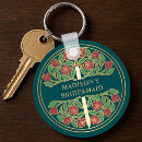 Search for teal floral key rings Elegant