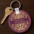 Search for mauve round key rings Floral