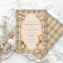 Search for red and black plaid invitations Teddy bear