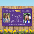 Search for purple graduation banners High school graduate