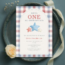 Search for patriotic 1st birthday invitations Fourth of july birthday