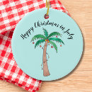 Search for happiness christmas tree decorations Watercolor