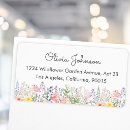 Search for garden flowers return address labels Botanical