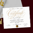 Search for white and gold posters Certificate of completion