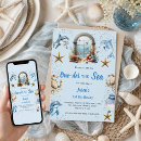 Search for blue whale birthday invitations Oneder the sea