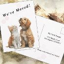 Search for pet announcement postcards Change of address