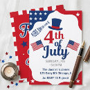 Search for block 4th of july invitations Red white and blue