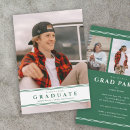Search for green and white graduation invitations Stripes