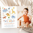 Search for elephant 2nd birthday invitations Zoo