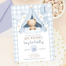 Search for teddy bear birthday invitations Whimsical preppy grandmillenial