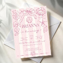 Search for seashell birthday invitations Hand drawn