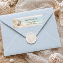 Search for sea shells return address labels Bridal shower