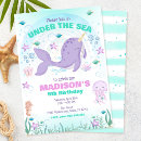 Search for narwhal party invitations Whimsical