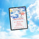 Search for time flies 1st birthday invitations Watercolor