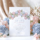 Search for pink blue balloon gender reveal invitations Greenery