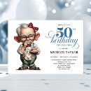 Search for humorous 50th birthday invitations For him