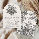 Search for black and ivory bridal shower invitations Vintage