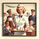 Search for flight attendant art Vintage