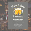 Search for male 40th birthday invitations Cheers to 40 years