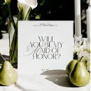 Search for maid of honor bridesmaid cards Minimalist