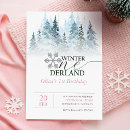 Search for mountain birthday invitations Our little snowflake