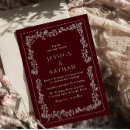 Search for elegant burgundy wedding invitations Vintage