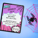 Search for spider girl birthday invitations Pink