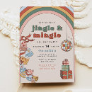 Search for retro christmas invitations Jingle and mingle