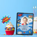 Search for super man invitations Superhero
