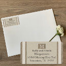 Search for parchment return address labels Rustic