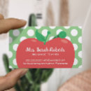 Search for polka dots business cards Teacher