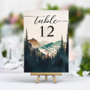 Search for mountain wedding table cards Watercolor
