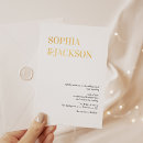 Search for real gold foil wedding invitations Black and white