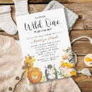 Search for girl baby boy shower invitations A little wild one