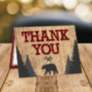 Search for red plaid thank you cards Lumberjack