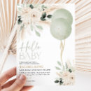 Search for green and white baby shower invitations For her