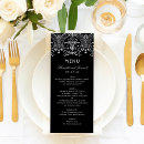 Search for black and silver wedding menus Vintage